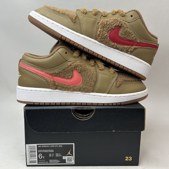 Nike Shoes Air Jordan 1 Low Utility GS “Teddy Bear” 2024